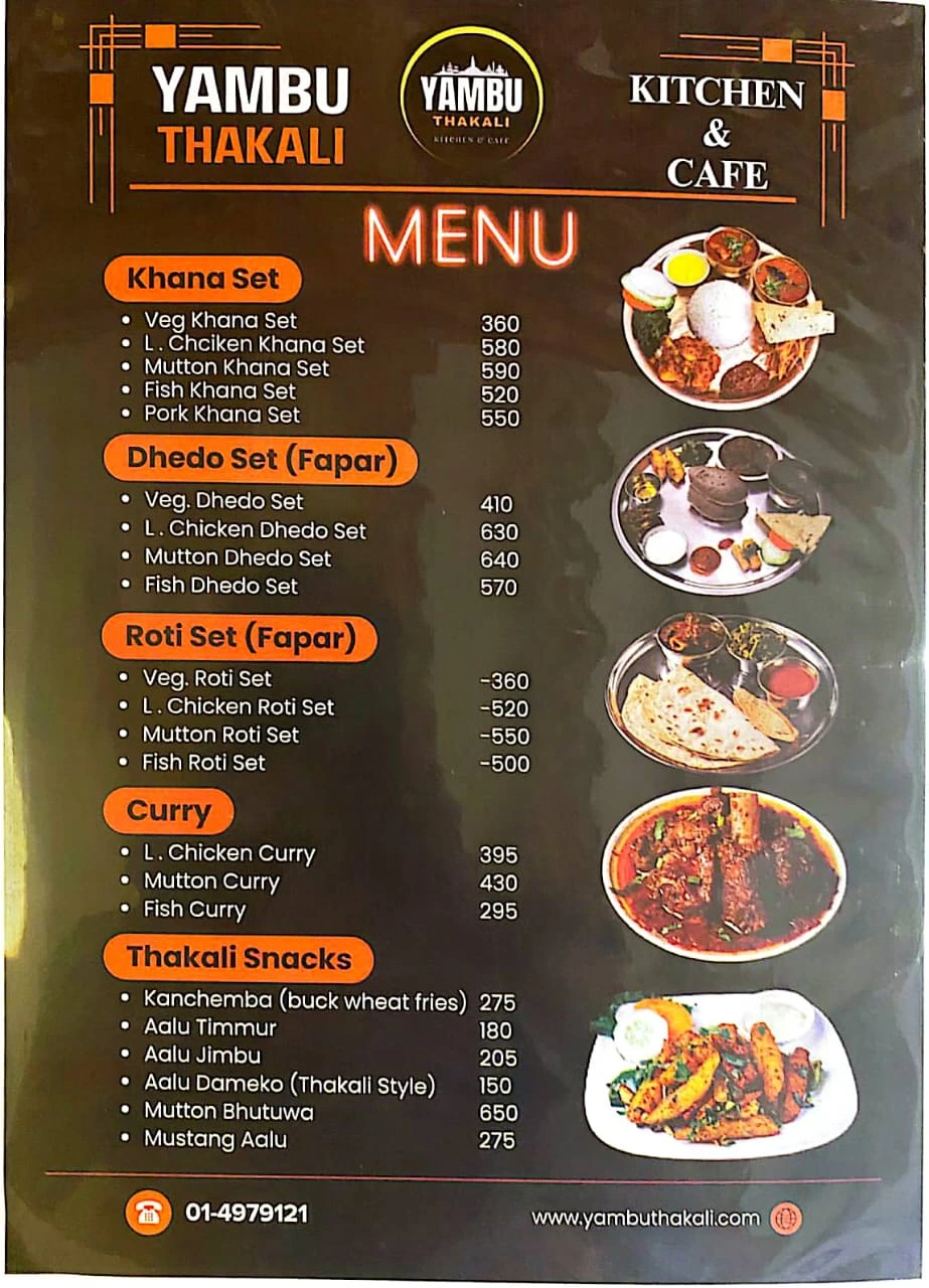 Yambu Thakali Menu Page 1